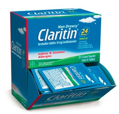 Claritin 24HR Non-Drowsy 1-Pack Dispenser 25 Count Box