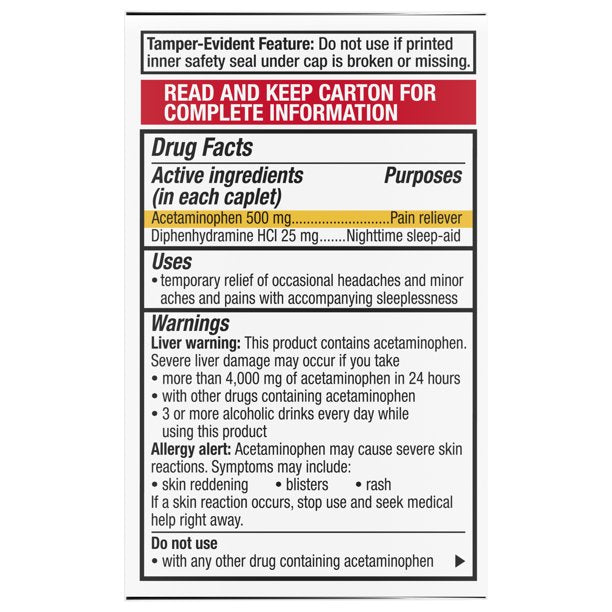 Panadol PM 500 Mg Extra Strength 24 Caplets