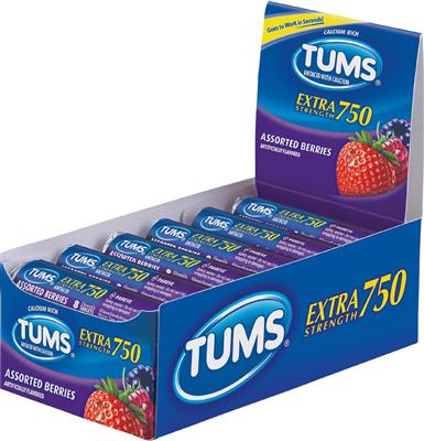 Tums Extra Strength Assorted Berries Rolls