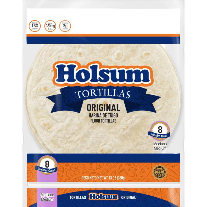 HOLSUM TORTILLAS ORIGINAL 13 OZ