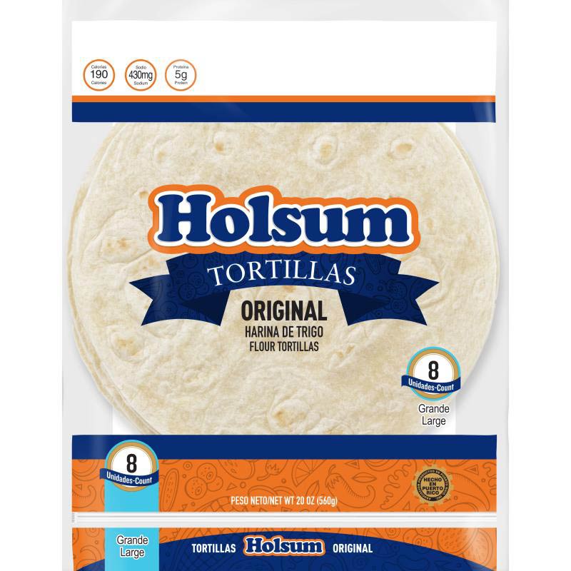 HOLSUM TORTILLAS ORIGINAL GRANDE 20 OZ