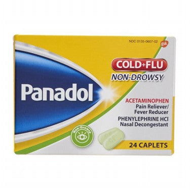 PANADOL COLD & FLU NON-DROWSY CAPLETS 24.0 CT