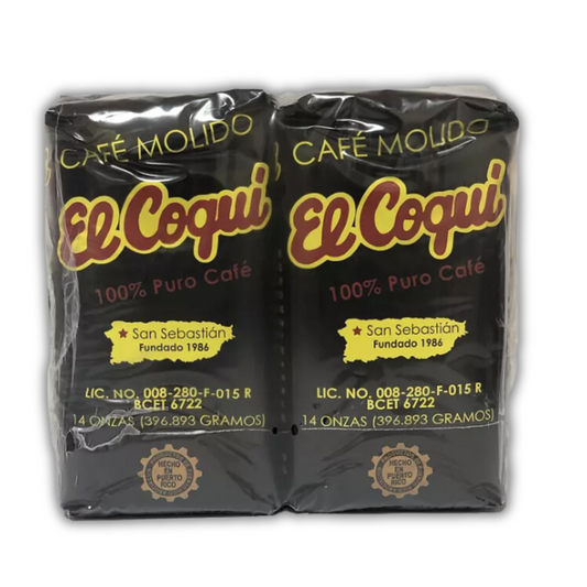 (2) EL COQUI PURE GROUND COFFEE 28 OZ two pack
