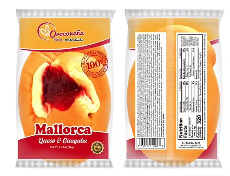 La Orocovena Mini Mallorcas Queso Guayaba 9 ct.