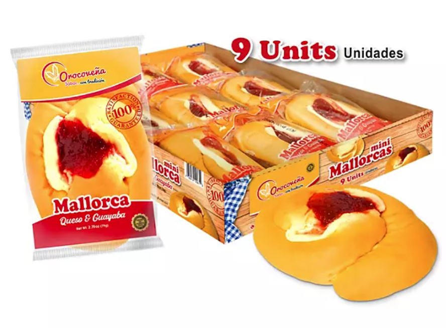 La Orocovena Mini Mallorcas Queso Guayaba 9 ct.