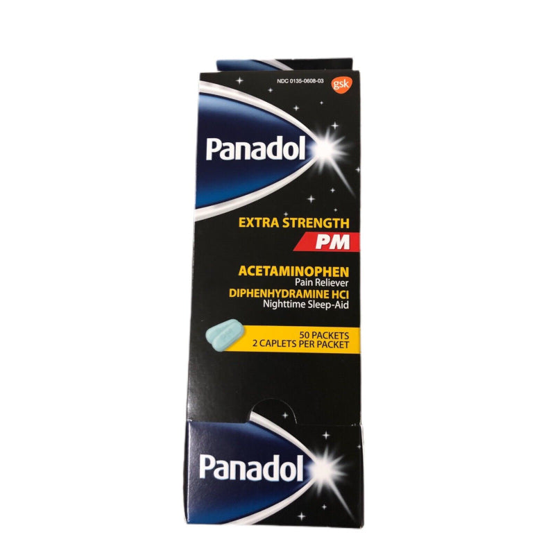 Panadol PM Capsules 500 mg Dispenser / 50 packs 2 caplets per pack