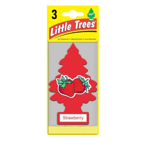 5 Pinito Little Trees Car Air Freshener, Strawberry