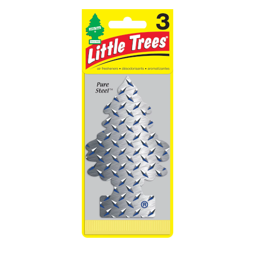 Pinito Little Trees Air Fresheners Pure Steel Fragrance 5 Pack