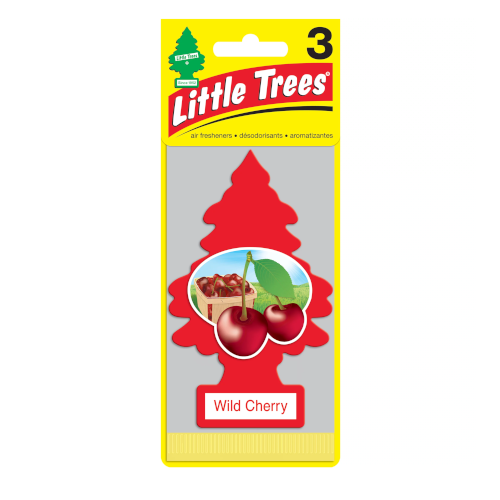 Pinito Little Trees Air Freshener Wild Cherry Fragrance, 5 Pack