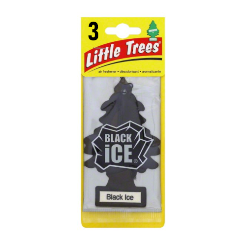 5 Little Tree Car Air Freshener, Black Ice