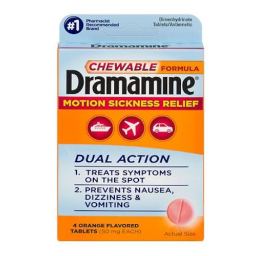 Dramamine Chewable Formula Motion Sickness Relief | Orange 4's 