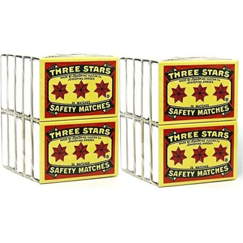 Three Stars Safety Matches 20 boxes 40 Matches Each, Box Total 800 Wooden
